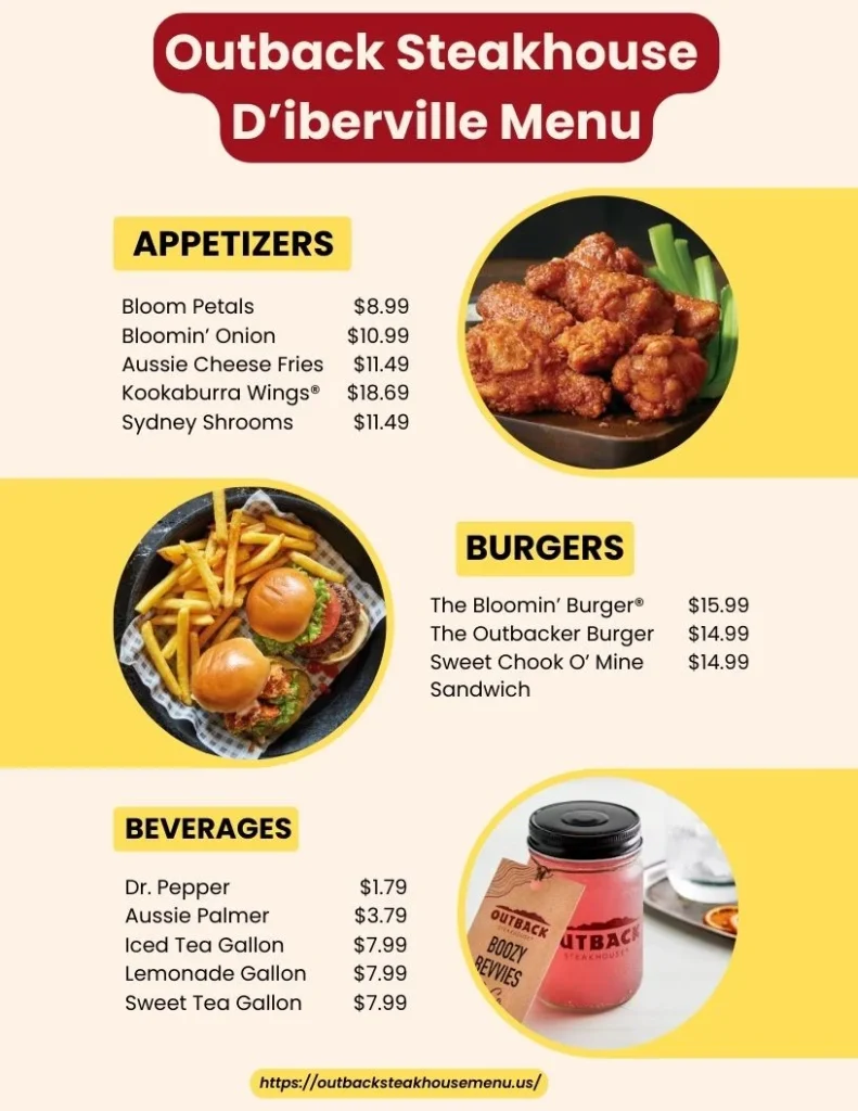 Outback Steakhouse Diberville Menu With Prices
