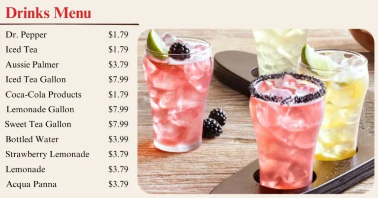Outback Steakhouse Drink Menu With Prices