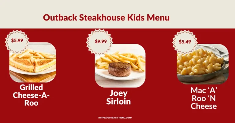 Outback Steakhouse Kids Menu With Prices
